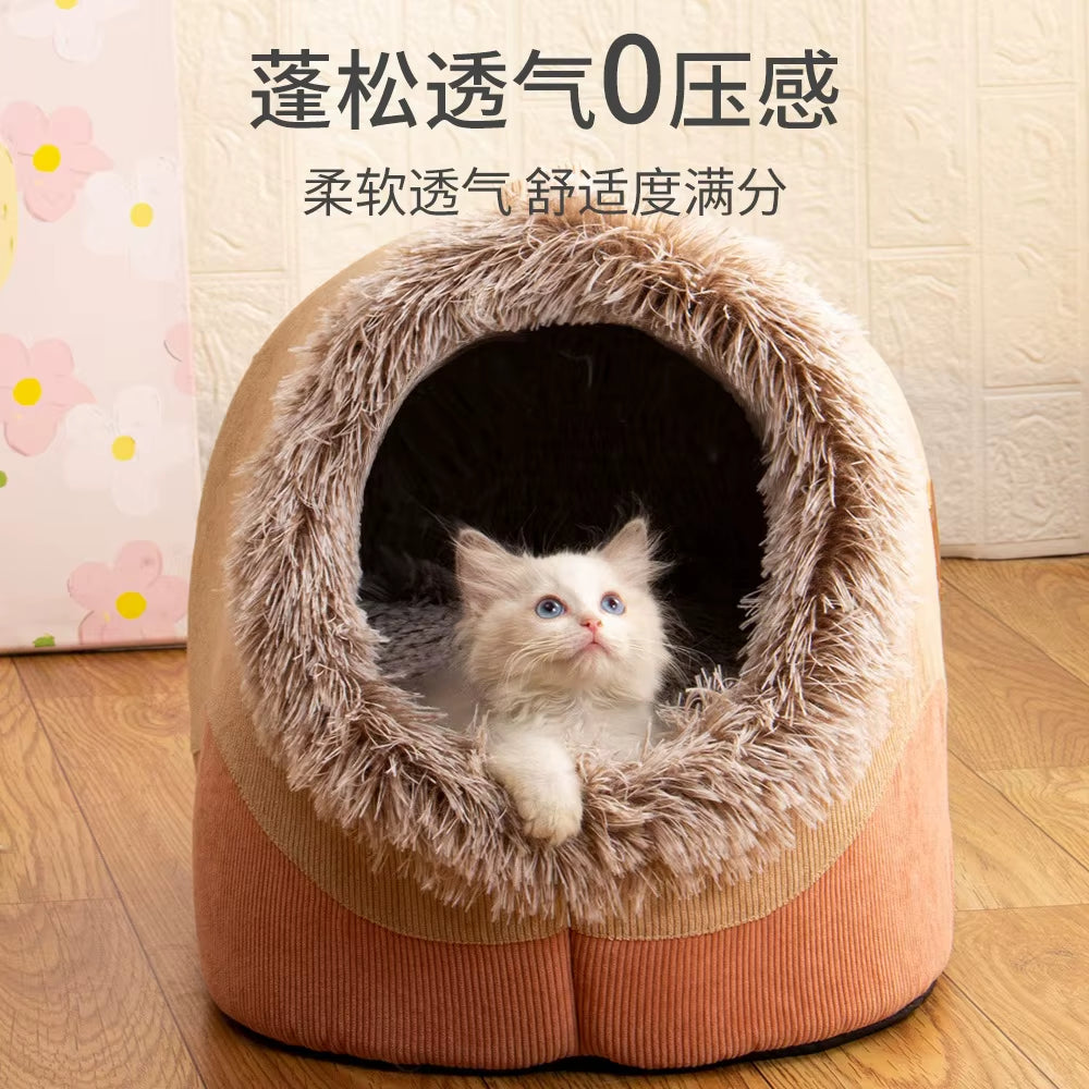 WarmNest Cozy Cave – Self-Warming Tent Bed for Cats & Small Dogs